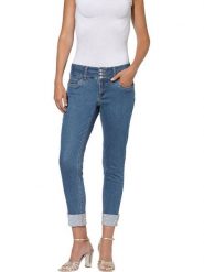 Heine Dżinsy - Skinny fit - w kolorze niebieskim rozmiar: 42. Niebieskie jeansy Heine, bez wzorów. Za 68.95 zł.