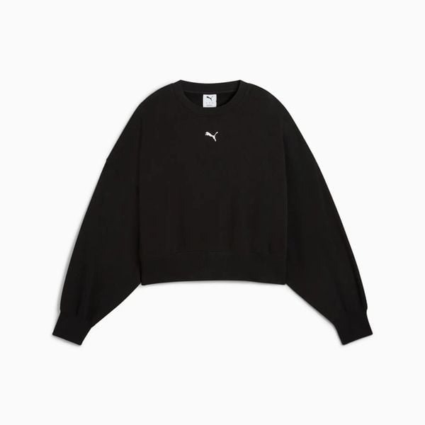Bluza damska Puma WARDROBE ESS OVER-OVERSIZED TR 62974801. Czarne bluzy Puma, m, bez wzorów, z bawełny, bez kaptura. Za 189.55 zł.