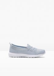 Sneakersy wsuwane. Niebieskie obuwie sportowe bonprix, bez zapięcia. Za 109.99 zł.