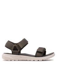 CRUZ Sandały Ruffalo W Sandal CR222446 Szary. Szare sandały CRUZ, bez wzorów, z materiału, bez obcasa, na płaskiej podeszwie, bez zapięcia. Za 239.99 zł.