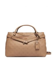 Guess Torebka Ella Logo HWPD97 46060 Beżowy ciemny. Brązowe torebki klasyczne Guess, z aplikacjami, ze skóry, bez dodatków. Za 634.99 zł.