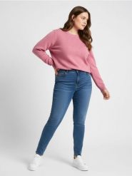 Jeansy mom fit plus size - niebieski. Niebieskie jeansy Sinsay, l, bez wzorów. Za 79.99 zł.