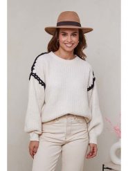 Soft Cashmere Sweter w kolorze kremowym rozmiar: 34/36. Brązowe swetry Soft Cashmere, bez wzorów, z kaszmiru, bez ramiączek. Za 92.42 zł.
