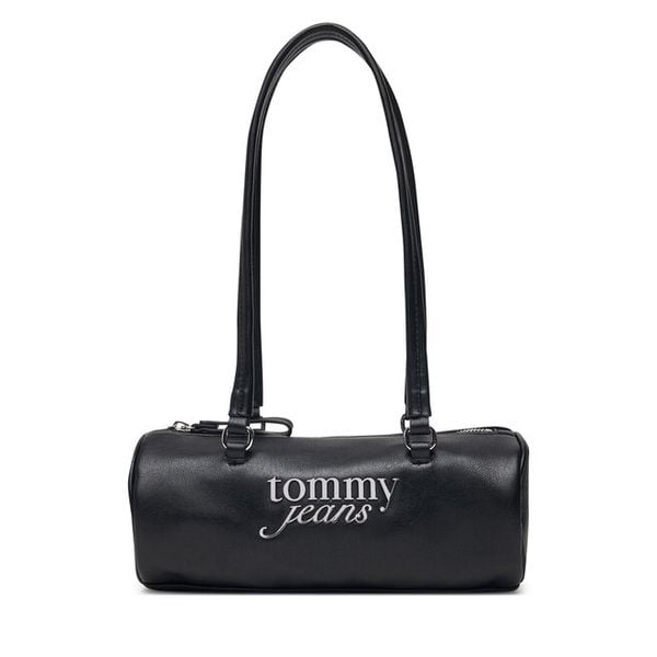 Torebka Tommy Jeans. Czarne torebki klasyczne Tommy Jeans, bez wzorów, z jeansu, bez dodatków. Za 409.99 zł.