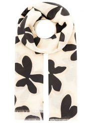 Zwillingsherz Szal "Simple Flower" w kolorze kremowo-czarnym - 180 x 88 cm rozmiar: onesize. Brązowe szaliki Zwillingsherz, bez wzorów, z materiału. Za 60.95 zł.