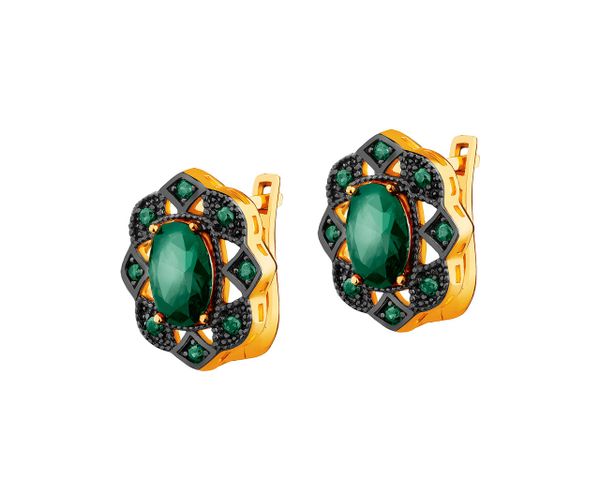 Złote kolczyki z cyrkoniami. Żółte kolczyki Apart, z cyrkonią, złote. W wyprzedaży za 1,091.30 zł.