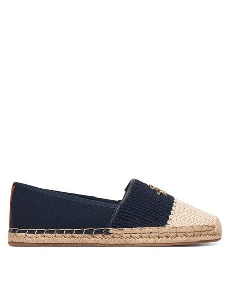 Tommy Hilfiger Espadryle Script Crochet Espadrille FW0FW09502 Granatowy. Niebieskie espadryle TOMMY HILFIGER, bez wzorów, z materiału, bez obcasa, bez zapięcia. Za 369.99 zł.