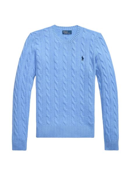 Polo Ralph Lauren Sweter 211971865004 Niebieski Slim Fit. Niebieskie swetry Polo Ralph Lauren, m, bez wzorów, z wełny, bez ramiączek. Za 789.99 zł.