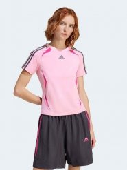 Adidas Koszulka sportowa w kolorze jasnoróżowym rozmiar: M. Różowe koszulki sportowe Adidas, bez wzorów, bez ramiączek, outdoorowe. Za 119.95 zł.