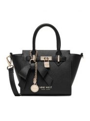 Nine West Torebka CEO-Chelsea-Charm-I-LX10187 Czarny. Czarne torebki klasyczne Nine West, bez wzorów, z materiału, bez dodatków. Za 329.99 zł.