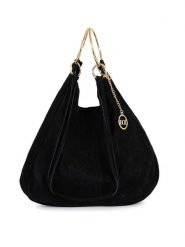 Mia Tomazzi Skórzana torebka "Tarabella" w kolorze czarnym - 34 x 30 x 11 cm rozmiar: onesize. Czarne torby na ramię Mia Tomazzi, bez wzorów, z materiału, przez ramię, bez dodatków. Za 300.95 zł.
