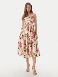 Guess Sukienka koktajlowa W6GKAF W2558 Różowy Regular Fit. Czerwone sukienki Guess, l, z aplikacjami, ze lnu, wizytowe, bez kołnierzyka, bez ramiączek. Za 799.99 zł.