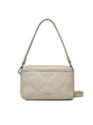 Calvin Klein Torebka Diamond Quilt Camera Bag W/Pkt K60K612907 Beżowy. Brązowe listonoszki Calvin Klein, bez wzorów, ze skóry, bez dodatków. Za 399.99 zł.