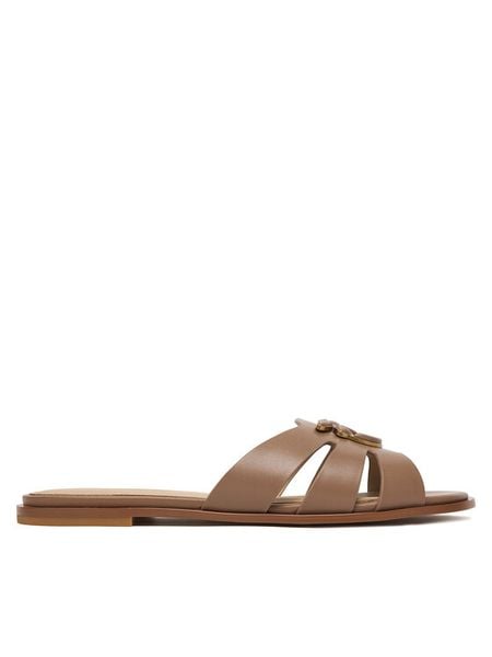 PINKO Klapki Milly 04 SD0463P001 Beżowy. Brązowe klapki Pinko, bez wzorów, ze skóry, bez obcasa. Za 919.99 zł.