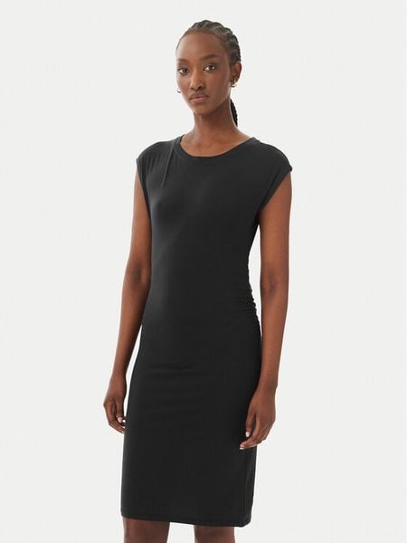 Vero Moda Sukienka codzienna Ava Sarah 10346941 Czarny Slim Fit. Czarne sukienki Vero Moda, na co dzień, s, bez wzorów, z lyocellu, bez kołnierzyka, bez ramiączek, proste. Za 81.99 zł.