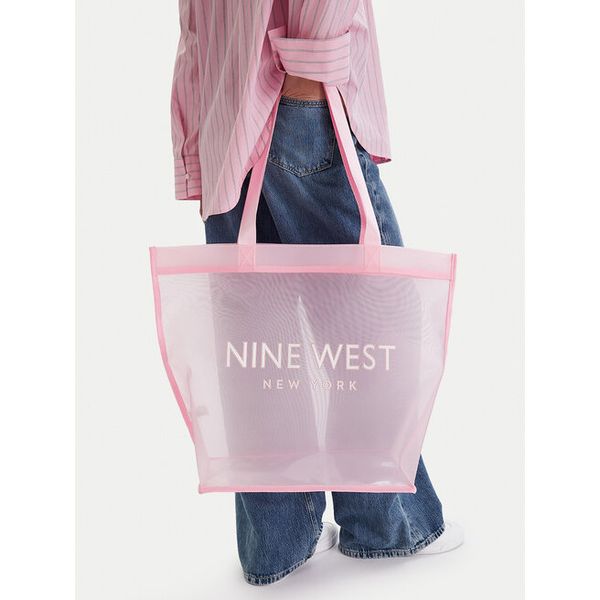 Torebka Nine West. Czerwone shopper Nine West, bez wzorów, bez dodatków. Za 79.99 zł.