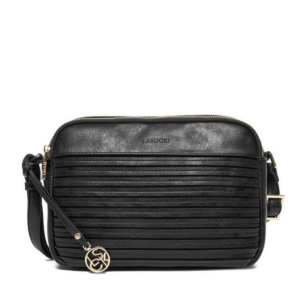 Torebka Lasocki. Czarne listonoszki Lasocki, bez wzorów, bez dodatków. Za 179.99 zł.