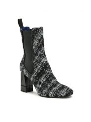 Pollini Botki SA24108G1HTN100A Czarny. Czarne botki Pollini, bez wzorów, z materiału, bez obcasa, na słupku, bez zapięcia. Za 2,079.00 zł.