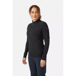 Bluza polarowa damska Rab Nexus Jacket rozpinana. Czarne bluzy RAB, l, bez wzorów, z polaru, bez kaptura. Za 284.99 zł.