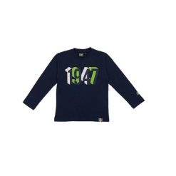 Koszulka z bawełna na outdoor na co dzień. Niebieskie bluzki LEONE 1947 APPAREL, bez wzorów, z bawełny, sportowe, bez kołnierzyka, bez ramiączek. W wyprzedaży za 55.90 zł.