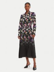 Desigual Sukienka koszulowa Camisero Acrilica 25WWVW11 Czarny Regular Fit. Czarne sukienki Desigual, l, bez wzorów, z wiskozy, bez kołnierzyka, bez ramiączek, koszulowe. Za 639.99 zł.