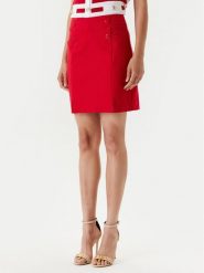 Morgan Spódnica mini 241-JEON Czerwony Regular Fit. Czerwone spódnice Morgan, bez wzorów, z bawełny, mini. Za 219.99 zł.