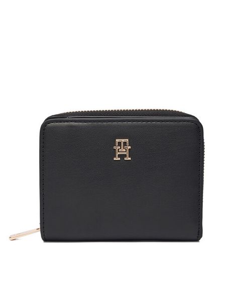 Tommy Hilfiger Portfel Th Icon Med Za Flap AW0AW17742 Czarny. Czarne portfele TOMMY HILFIGER, bez wzorów, ze skóry. Za 209.99 zł.