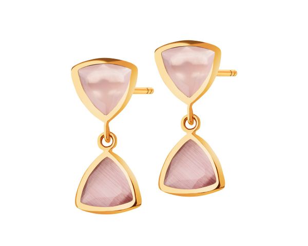 Złote kolczyki - szkło terbowe. Żółte kolczyki Apart, szklane. Za 499.00 zł.