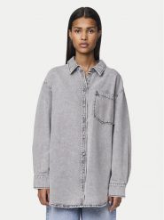 Pieces Koszula jeansowa 17150991 Szary Oversize. Szare koszule Pieces, l, bez wzorów, z bawełny, bez kołnierzyka, bez ramiączek. Za 129.99 zł.