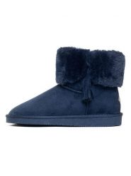 ISLAND BOOT Botki zimowe "Cinnamon" w kolorze granatowym rozmiar: 40. Niebieskie botki Island Boot, na zimę, bez wzorów, z materiału, bez obcasa, bez zapięcia. Za 118.84 zł.