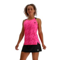 Damski tank top Macron padel printed. Brązowe topy Macron, bez wzorów, bez kołnierzyka, bez ramiączek. Za 241.00 zł.