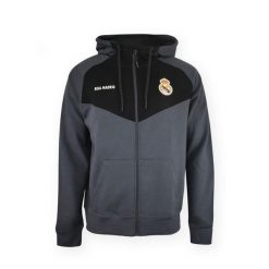 Nowoczesna bluza z kapturem Real Madryt. Czarne bluzy REAL MADRID, bez wzorów, z kapturem. W wyprzedaży za 278.21 zł.
