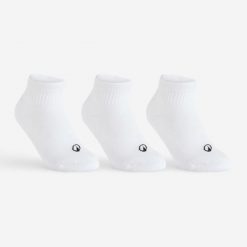 Skarpety sportowe tenis RS100 3 pary. Białe skarpety ARTENGO, bez wzorów, z bawełny. Za 19.99 zł.