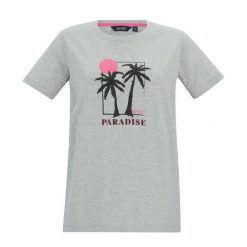 T-shirt Damski Palma Filandra VX Paradise. Szare t-shirty Regatta, bez wzorów, bez kołnierzyka, bez ramiączek. Za 67.99 zł.