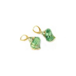 Earrings Muszle Zielone Złoto. Zielone kolczyki Brazi druse jewelry, złote. Za 88.00 zł.