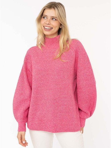 Zwillingsherz Sweter w kolorze różowym rozmiar: S. Różowe swetry Zwillingsherz, s, bez wzorów, prążkowane, bez ramiączek. Za 196.70 zł.