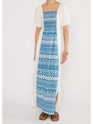 Blutsgeschwister Sukienka "Grapewine Goddessmyth of mykonos" w kolorze biało-niebieskim rozmiar: XXL. Białe sukienki Blutsgeschwister, xxl, bez wzorów, z bawełny, bez kołnierzyka, bez ramiączek, maxi. Za 214.70 zł.