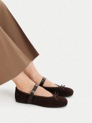 GINO ROSSI Baleriny C-24546LCP-DILETTA Brązowy. Brązowe baleriny Gino Rossi, bez wzorów, ze skóry, bez obcasa. Za 229.99 zł.