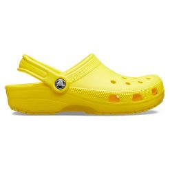 Japonki Crocs Classic, Dla obu płci. Zielone klapki Crocs, bez wzorów, z materiału, bez obcasa. Za 303.00 zł.