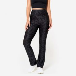 Legginsy fitness damskie Domyos. Szare legginsy DOMYOS, l, bez wzorów, z elastanu, z podwyższonym stanem. Za 59.99 zł.