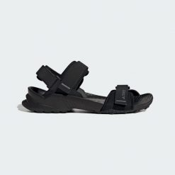 Sandały Terrex Hydroterra. Zielone sandały Adidas, bez wzorów, z gumy, klasyczne, bez obcasa, bez zapięcia. Za 239.00 zł.