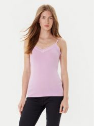Morgan Top 192-BARBA.N Różowy Slim Fit. Czerwone topy Morgan, l, bez wzorów, z wiskozy, bez kołnierzyka, bez ramiączek. Za 79.99 zł.