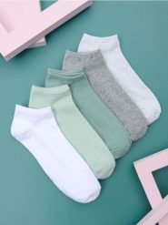 Skarpetki stopki 5 pack - szary. Szare skarpety Sinsay, bez wzorów. Za 12.99 zł.