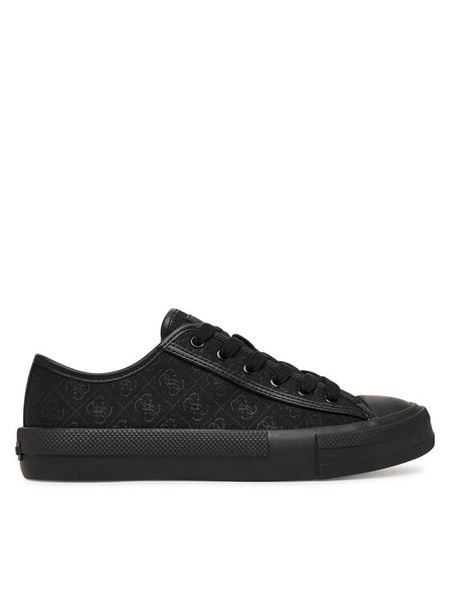 Guess Trampki FLJCR2 FAL12 Czarny. Czarne trampki Guess, z aplikacjami, z materiału, bez zapięcia. Za 264.99 zł.