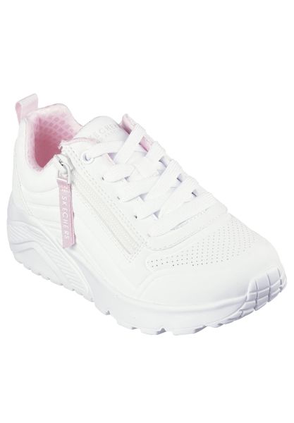 Buty SKECHERS UNO LITE - EASY ZIP Biały. Białe trekkingi Skechers, z materiału, trekkingowe. Za 261.00 zł.