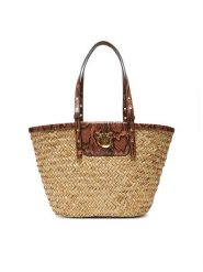 PINKO Torebka Love Summer Basket PE 25 PLTT 103324 A2GO Beżowy. Brązowe torebki klasyczne Pinko, bez wzorów, z tworzywa sztucznego, bez dodatków. Za 1,109.00 zł.