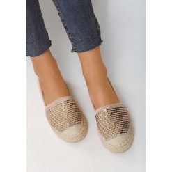 Beżowe Espadryle Bro. Brązowe espadryle Born2be, bez wzorów, bez obcasa, na obcasie, bez zapięcia. Za 89.99 zł.