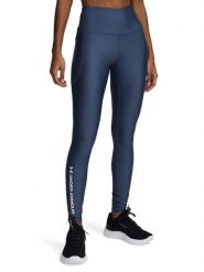 Under Armour Legginsy sportowe w kolorze granatowym rozmiar: S. Niebieskie legginsy Under Armour, s, bez wzorów, z podwyższonym stanem, outdoorowe. Za 131.74 zł.