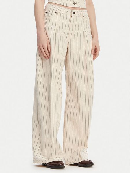 Guess Jeans Jeansy W6GA2U D7961 Écru Wide Leg. Białe jeansy Guess Jeans, z aplikacjami. Za 282.99 zł.