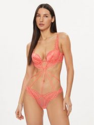 Hunkemöller Body Kali 204776 Koralowy. Pomarańczowe body Hunkemöller, bez wzorów, z syntetyku. Za 119.99 zł.
